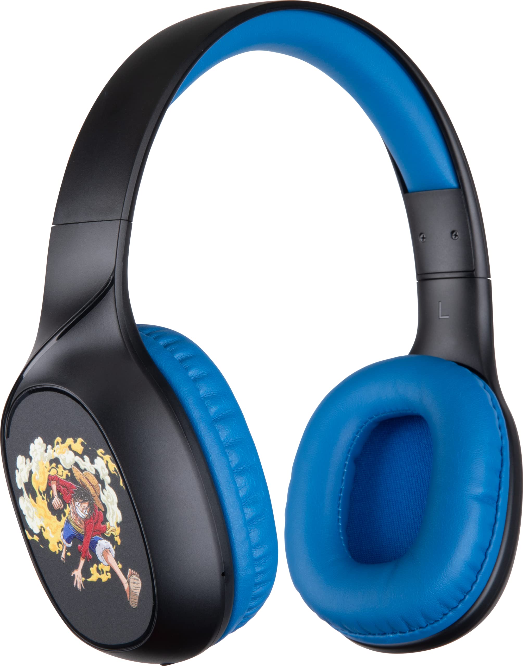 Konix One Piece Bluetooth 5.3 draadloze hoofdtelefoon voor smartphones en tablets, 30 uur batterijduur, 3,5 mm jack-kabel, Luffy-patroon