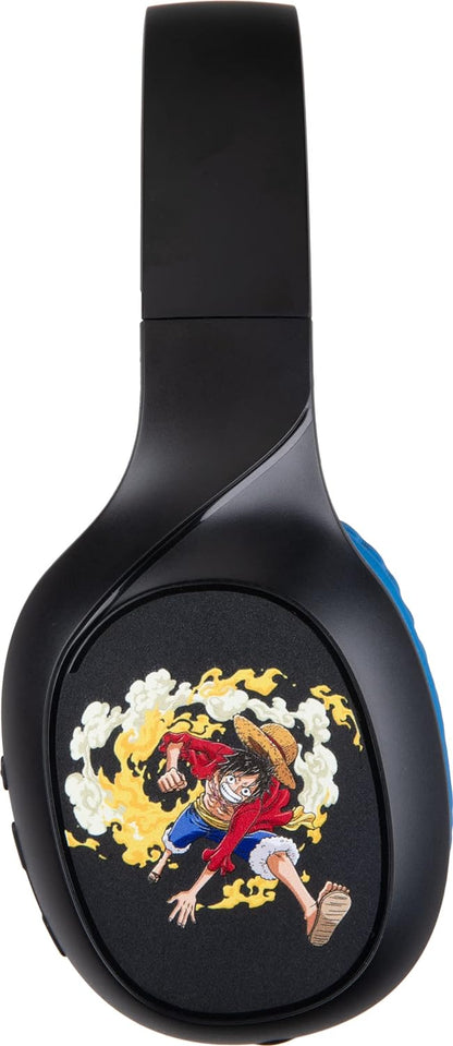 Konix One Piece Bluetooth 5.3 draadloze hoofdtelefoon voor smartphones en tablets, 30 uur batterijduur, 3,5 mm jack-kabel, Luffy-patroon