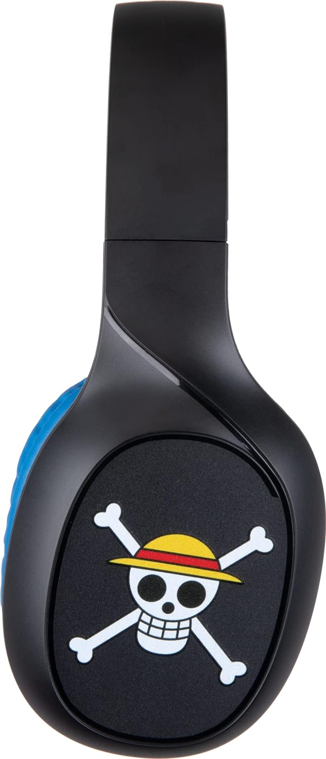 Konix One Piece Bluetooth 5.3 draadloze hoofdtelefoon voor smartphones en tablets, 30 uur batterijduur, 3,5 mm jack-kabel, Luffy-patroon