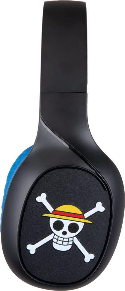 Konix One Piece Bluetooth 5.3 draadloze hoofdtelefoon voor smartphones en tablets, 30 uur batterijduur, 3,5 mm jack-kabel, Luffy-patroon