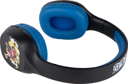 Konix One Piece Bluetooth 5.3 draadloze hoofdtelefoon voor smartphones en tablets, 30 uur batterijduur, 3,5 mm jack-kabel, Luffy-patroon