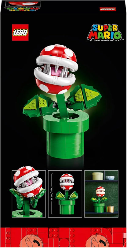 LEGO Super Mario Piranha Plant Set, Posable Character Figure With Pipe & 2 Coin Elements, Model Kit For Adults To Build, Bedroom Decoration Idea, Gift for Men, Women and Teenagers 71426