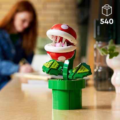 LEGO Super Mario Piranha Plant Set, Posable Character Figure With Pipe & 2 Coin Elements, Model Kit For Adults To Build, Bedroom Decoration Idea, Gift for Men, Women and Teenagers 71426
