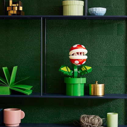 LEGO Super Mario Piranha Plant Set, Posable Character Figure With Pipe & 2 Coin Elements, Model Kit For Adults To Build, Bedroom Decoration Idea, Gift for Men, Women and Teenagers 71426