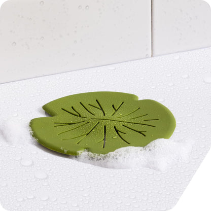 Peleg Design Lilytub: Drain Hair Catcher - Fun Lily Pad-Shaped Shower Drain Hair Catcher w/Suction Cups | Silicone Hair Catcher | Shower Drain Hair Catcher for Drains of Up to 4” | Cute Drain Cover
