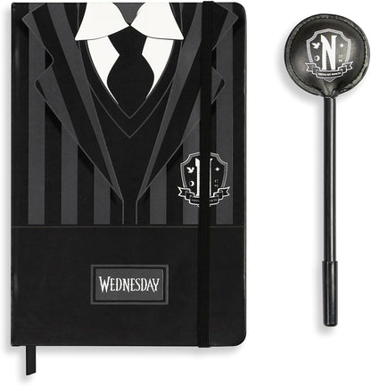 Wednesday Uniform-Gift Box with Diary and Fashion Ballpoint Pen, Black