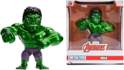 Jada- Figura Hulk- Figura de 10cm, Coleccionable, metálica con Licencia Oficial. (253221001
