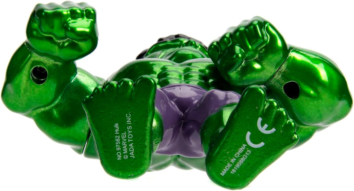 Jada- Figura Hulk- Figura de 10cm, Coleccionable, metálica con Licencia Oficial. (253221001