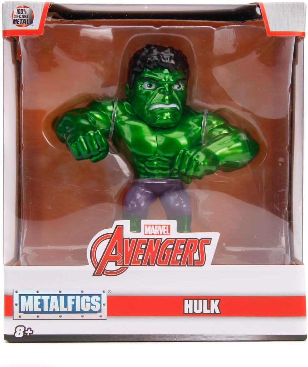 Jada- Figura Hulk- Figura de 10cm, Coleccionable, metálica con Licencia Oficial. (253221001