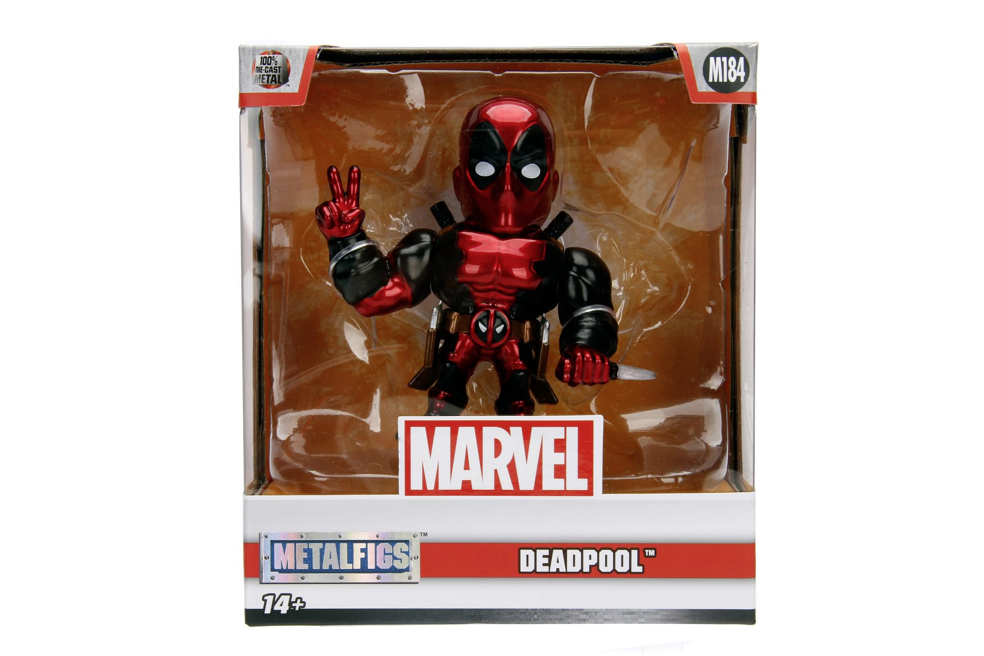 Jada - Deadpool Figura 10 cm en Metal Licencia auténtica Marvel, Altamente Coleccionable (253221006