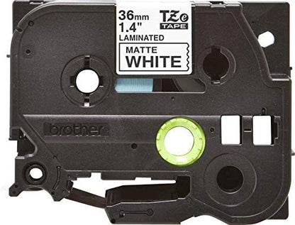 Original Brother TZe-M261 Matt Black on White Label Tape - 36mm Wide - 8m Long