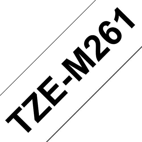 Original Brother TZe-M261 Matt Black on White Label Tape - 36mm Wide - 8m Long