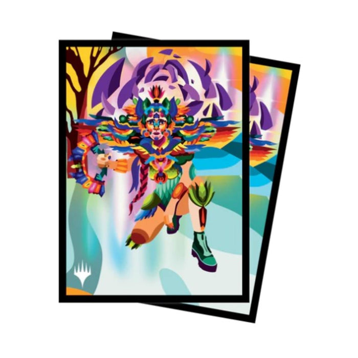 Ultra Pro - The Lost Caverns of Ixalan - Fundas protectoras de mazo de 100 unidades, Huatli, Poeta de Unidad para Magic: The Gathering, protege las cartas MTG de rasguños y arañazos, protector de