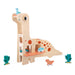 Janod Dino Garage Children’s Diplodocus 4 Push-Along Dinosaurs and 2 Cacti-Develops Fine Motor Skills-FSC Wooden Toy-24 Months +, J05835, Multicolor