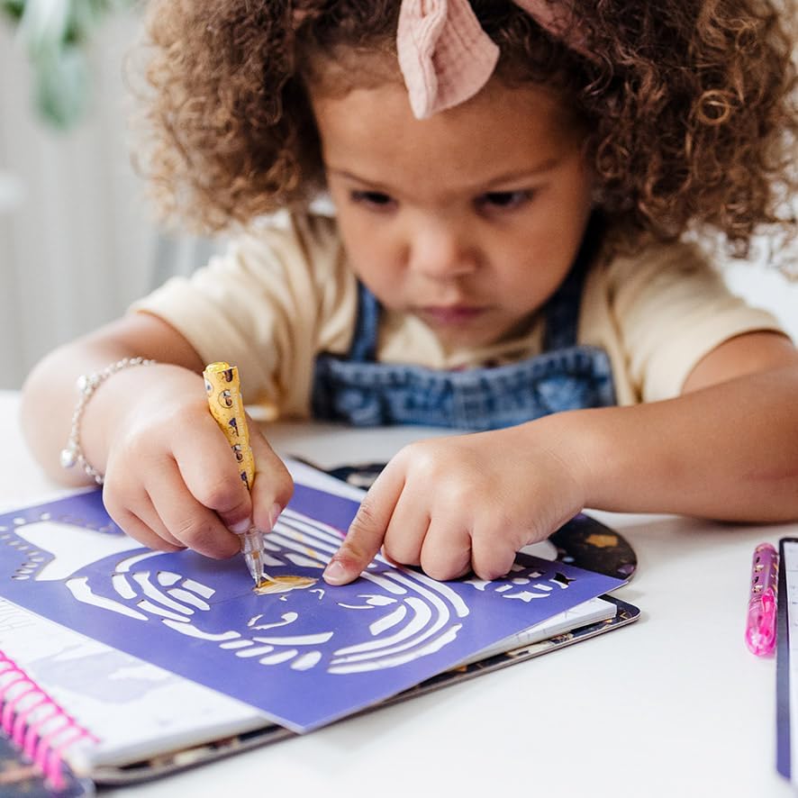 Totum Disney Wish Designer Activity, Craft or Art Book with Gel Pens, Stencils and Scene Setters, Suits Ages 3 Years+