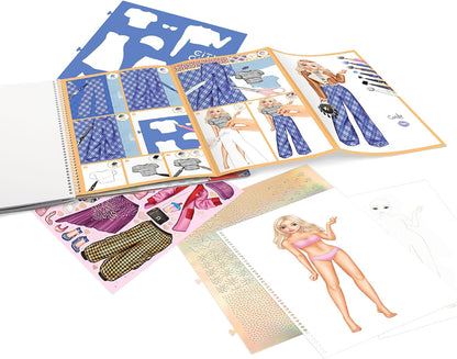 Depesche 12725 TOPModel-Colouring Special Design Book, with Stencils, Pattern Sheet and Many Accessories, Approx. 29.5 x 23.7 x 1.5 cm