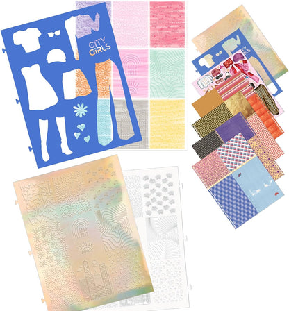 Depesche 12725 TOPModel-Colouring Special Design Book, with Stencils, Pattern Sheet and Many Accessories, Approx. 29.5 x 23.7 x 1.5 cm