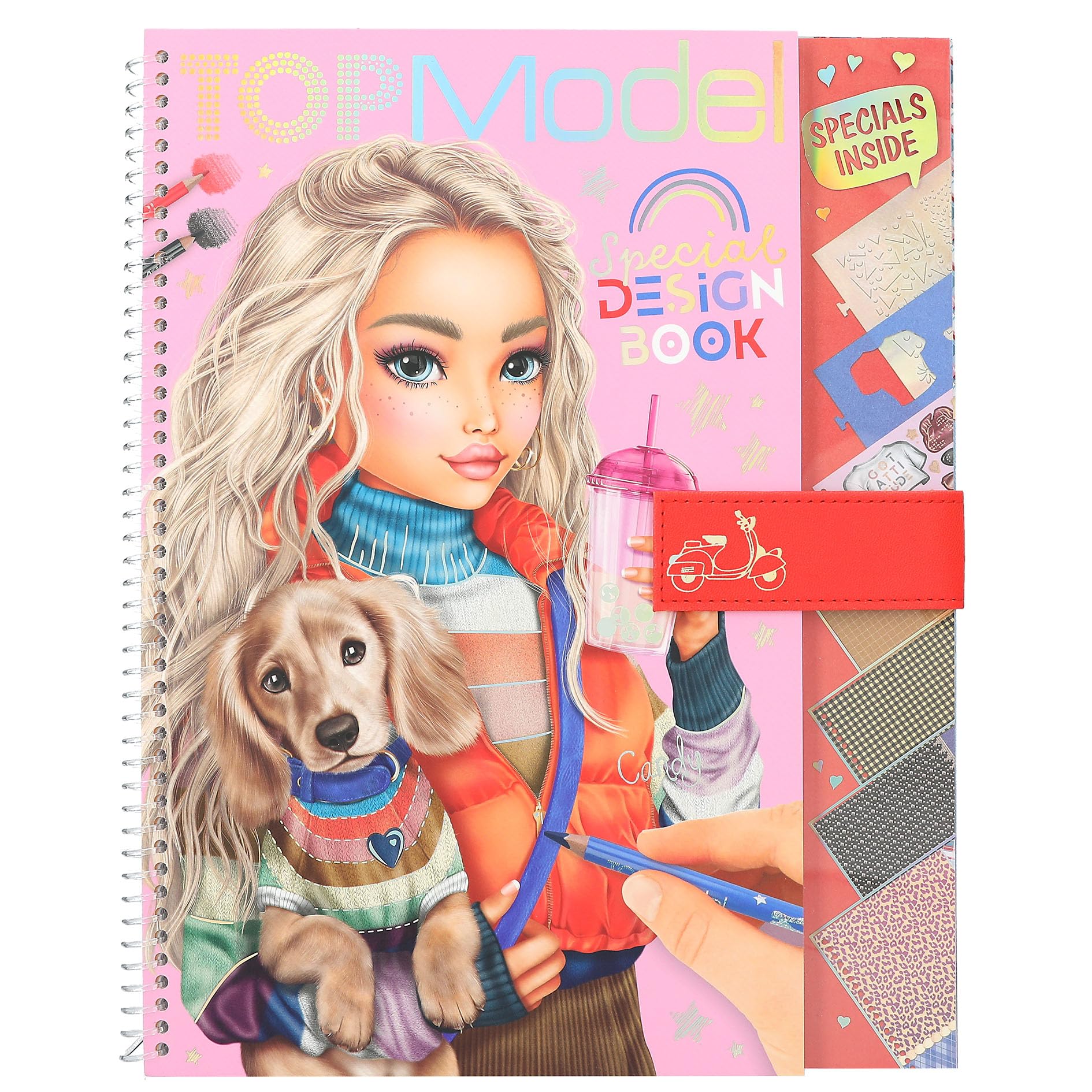 Depesche 12725 TOPModel-Colouring Special Design Book, with Stencils, Pattern Sheet and Many Accessories, Approx. 29.5 x 23.7 x 1.5 cm