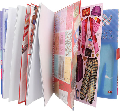 Depesche 12725 TOPModel-Colouring Special Design Book, with Stencils, Pattern Sheet and Many Accessories, Approx. 29.5 x 23.7 x 1.5 cm