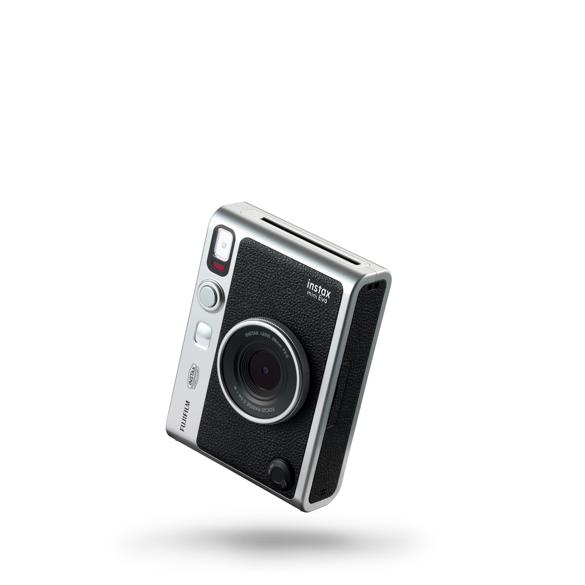 INSTAX FUJIFILM mini Evo Black camera en printer, (USB-C) USB-C Zwart, instax Mini EVO Black-C. Cámara e Impresora con Pantalla LCD de 2,7 Pulgadas, 10 Efectos de Lente y 10 Efectos de película Negro, Instax mini EVO 2-in-1 photo camera and printer with a