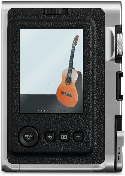 INSTAX FUJIFILM mini Evo Black camera en printer, (USB-C) USB-C Zwart, instax Mini EVO Black-C. Cámara e Impresora con Pantalla LCD de 2,7 Pulgadas, 10 Efectos de Lente y 10 Efectos de película Negro, Instax mini EVO 2-in-1 photo camera and printer with a