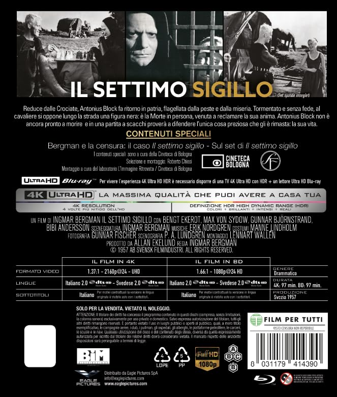 Il Settimo Sigillo - 4K (Bd 4K + Bd Hd)