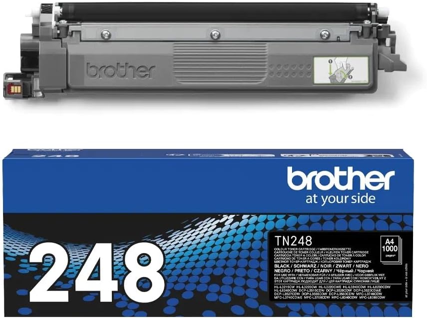 BROTHER TN-248BK Toner Cartridge, Black, Single Pack, Standard Yield, Includes 1 x Toner Cartridge, Genuine Supplies