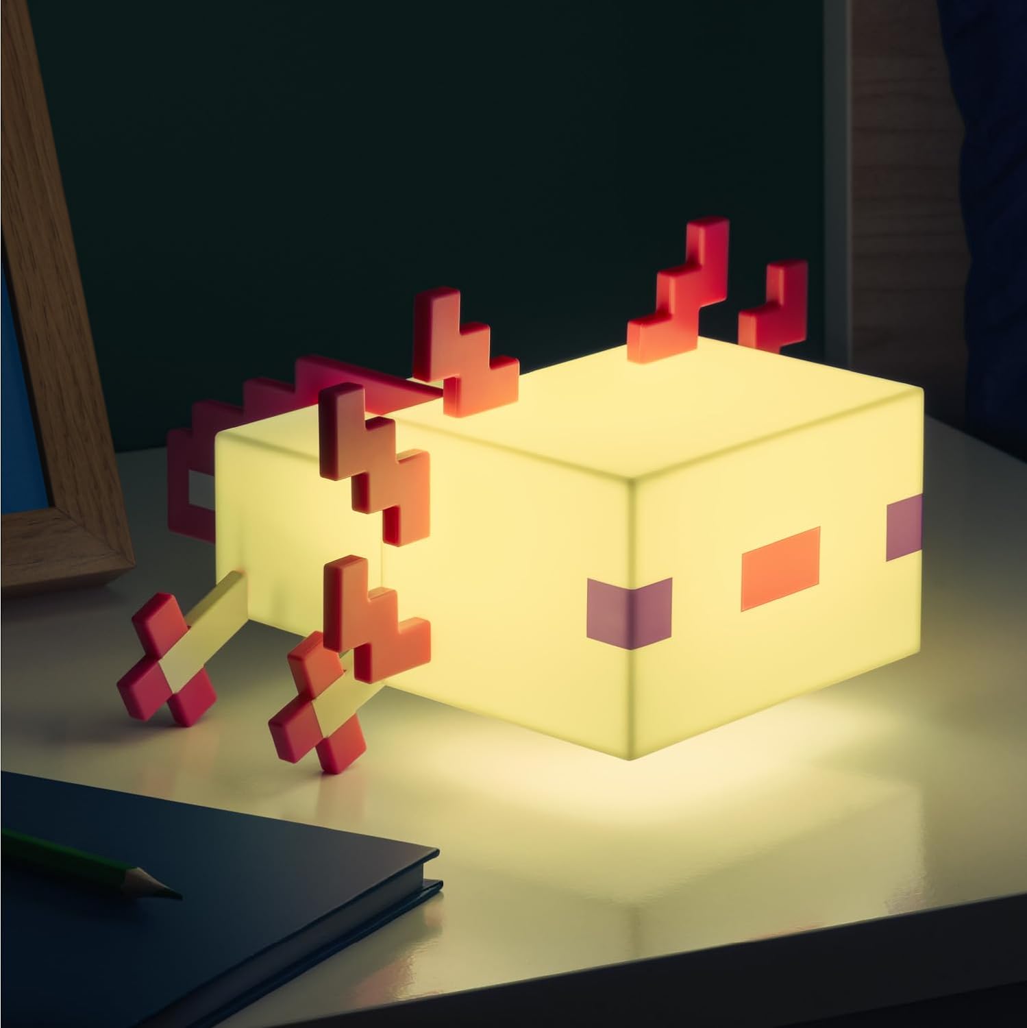 Paladone Minecraft Axolotl Light Decorate Your Desk or Bedside Table Powered by 3 x AA Batteries