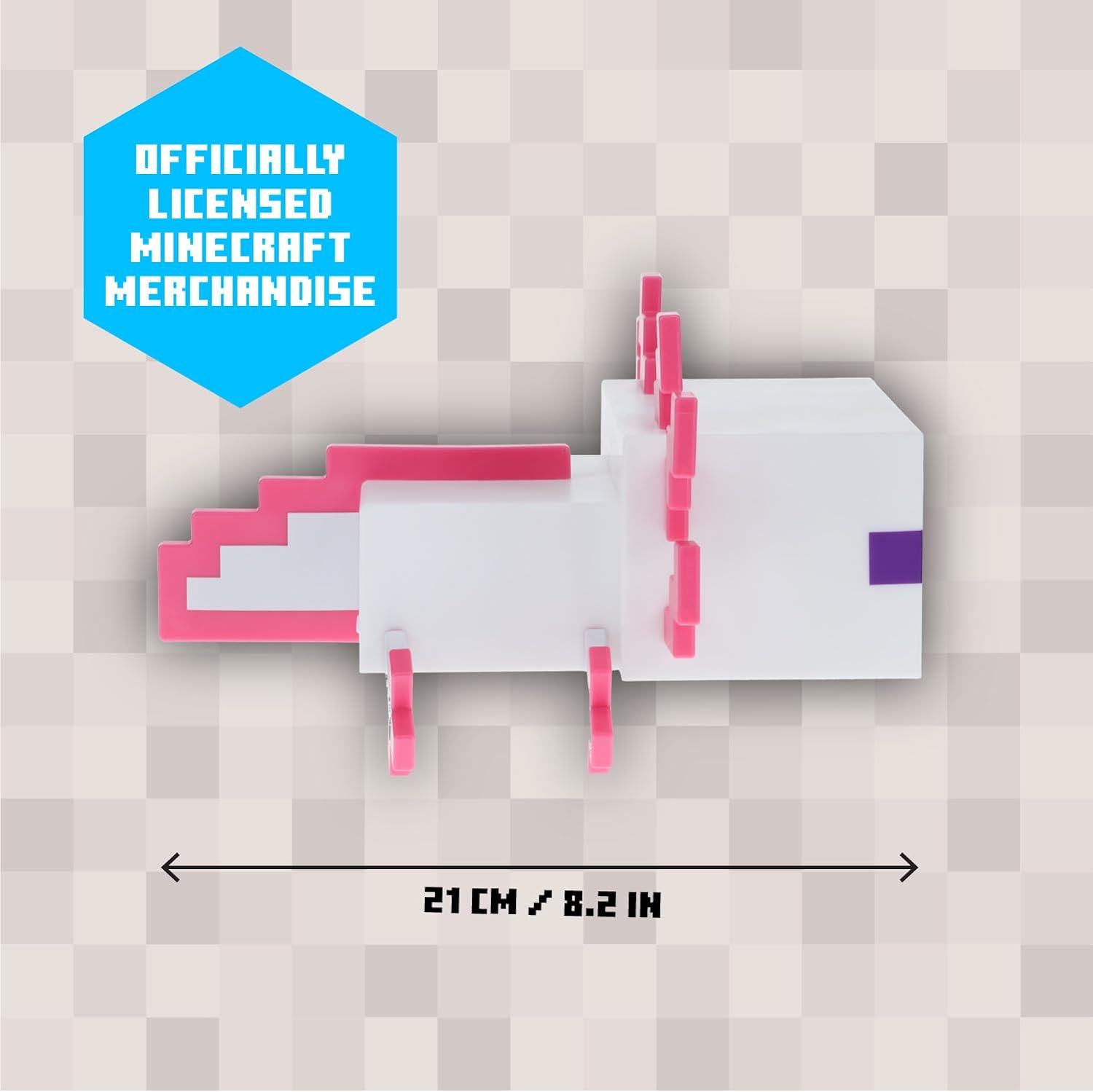 Paladone Minecraft Axolotl Light Decorate Your Desk or Bedside Table Powered by 3 x AA Batteries
