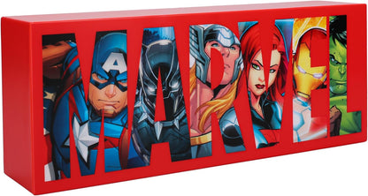 Paladone Marvel Avengers Logo Light, 2 Light Modes, Decorative Display Sign for Marvel Fans, Powered by Cable or AAA Batteries