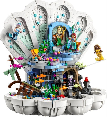 LEGO Disney Princess Arielles königliche Muschel Set aus dem 2023 Film die Meerjungfrau mit Ursula, Sebastian & Fabius Figuren, Geschenk für Erwachsene Frauen, Männer, Teenager Mädchen, Jungen 43225