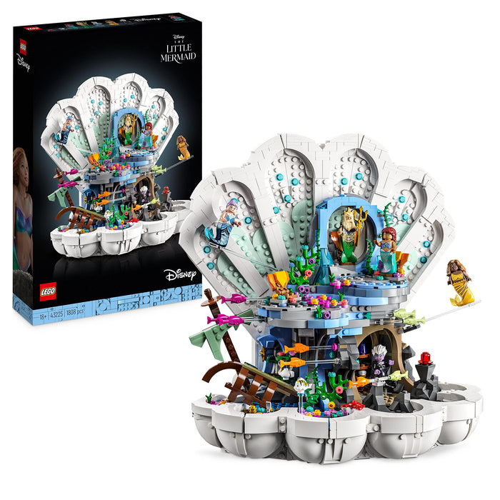 LEGO Disney Princess Arielles königliche Muschel Set aus dem 2023 Film die Meerjungfrau mit Ursula, Sebastian & Fabius Figuren, Geschenk für Erwachsene Frauen, Männer, Teenager Mädchen, Jungen 43225