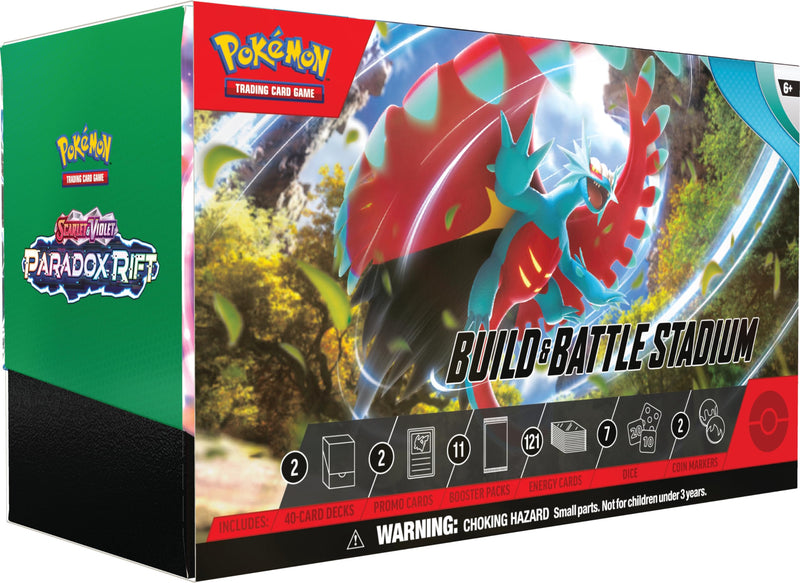 Pokémon TCG: Scarlet & Violet—Paradox Rift Build & Battle Stadium (2 Decks, 11 Booster packs & More