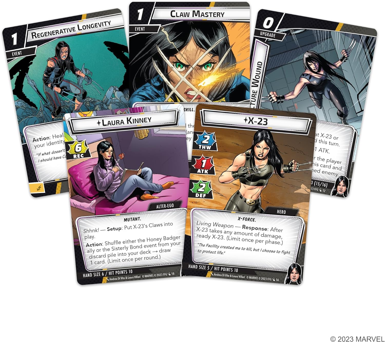 Marvel Champions The Card Game X-23 HERO PACK - Juego de estrategia de superhéroes, juego cooperativo para niños y adultos, a partir de 14 años, 1-4 jugadores, tiempo de juego de 45 a 90 minutos