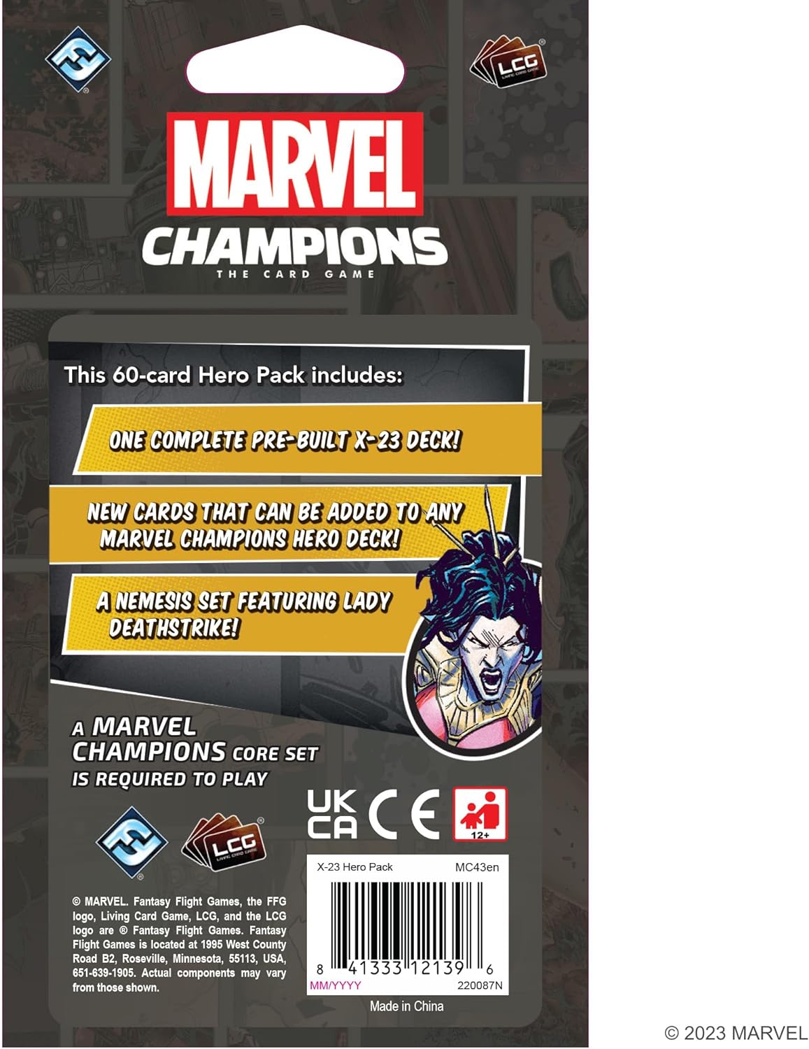 Marvel Champions The Card Game X-23 HERO PACK - Juego de estrategia de superhéroes, juego cooperativo para niños y adultos, a partir de 14 años, 1-4 jugadores, tiempo de juego de 45 a 90 minutos