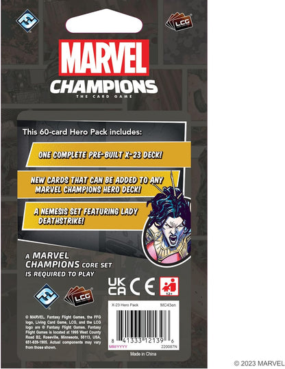 Marvel Champions The Card Game X-23 HERO PACK - Juego de estrategia de superhéroes, juego cooperativo para niños y adultos, a partir de 14 años, 1-4 jugadores, tiempo de juego de 45 a 90 minutos