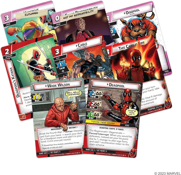 Fantasy Flight Games | Marvel Champions: Deadpool Expanded Hero Pack | Card Game | Ages 12+ | 1-4 Players | 30 Minutes Playing Time
