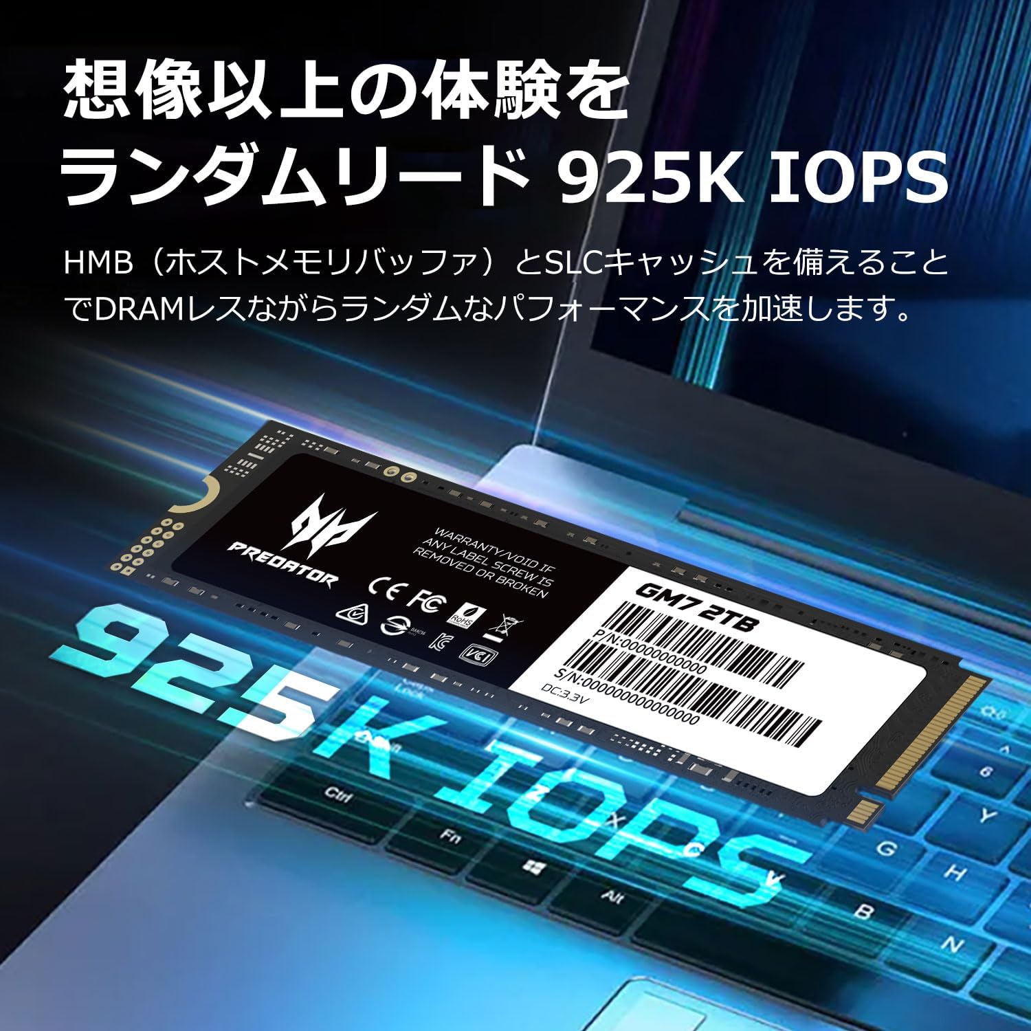 ACER GM7 2Tb M.2 NVMe PCIe Gen 4x4 SSD PREDATOR