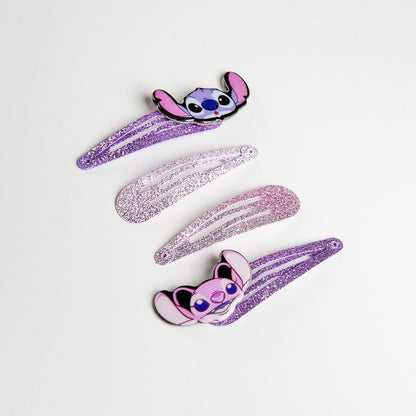ACCESORIOS PELO CLIPS 4 PIEZAS STITCH MULTICOLOR