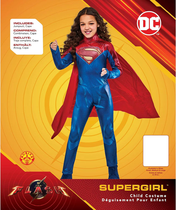 Rubies Official DC Comics Flash The Movie Supergirl Costume, Kids Fancy Dress