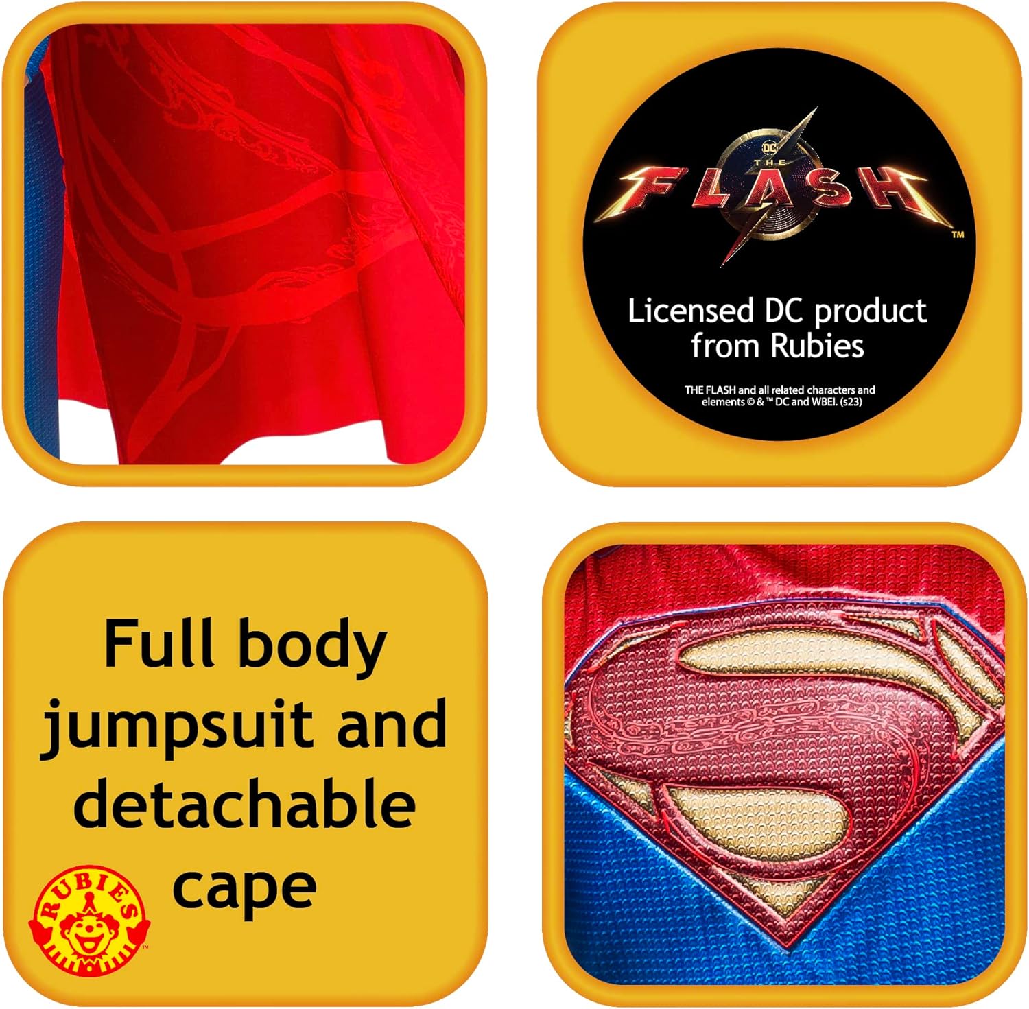 Rubies Official DC Comics Flash The Movie Supergirl Costume, Kids Fancy Dress