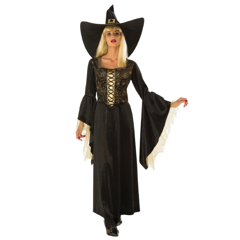 Bristol Novelty Golden Web Witch Adult Halloween Costume, Ladies