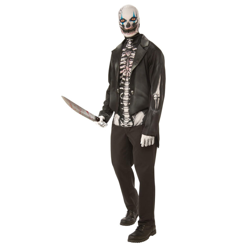 Bristol Novelty Disfraz de esqueleto blanco y negro para adultos, tamaño extragrande, 1 juego, perfecto para Halloween