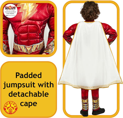 Rubie's Official DC Shazam! Fury of the Gods Shazam Boys Costume, Kids Superhero Fancy Dress