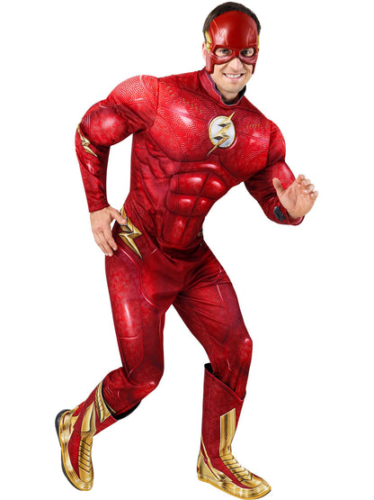 Rubie's Adult DC Comics Flash The Movie Deluxe Costume Jumpsuit and Mask