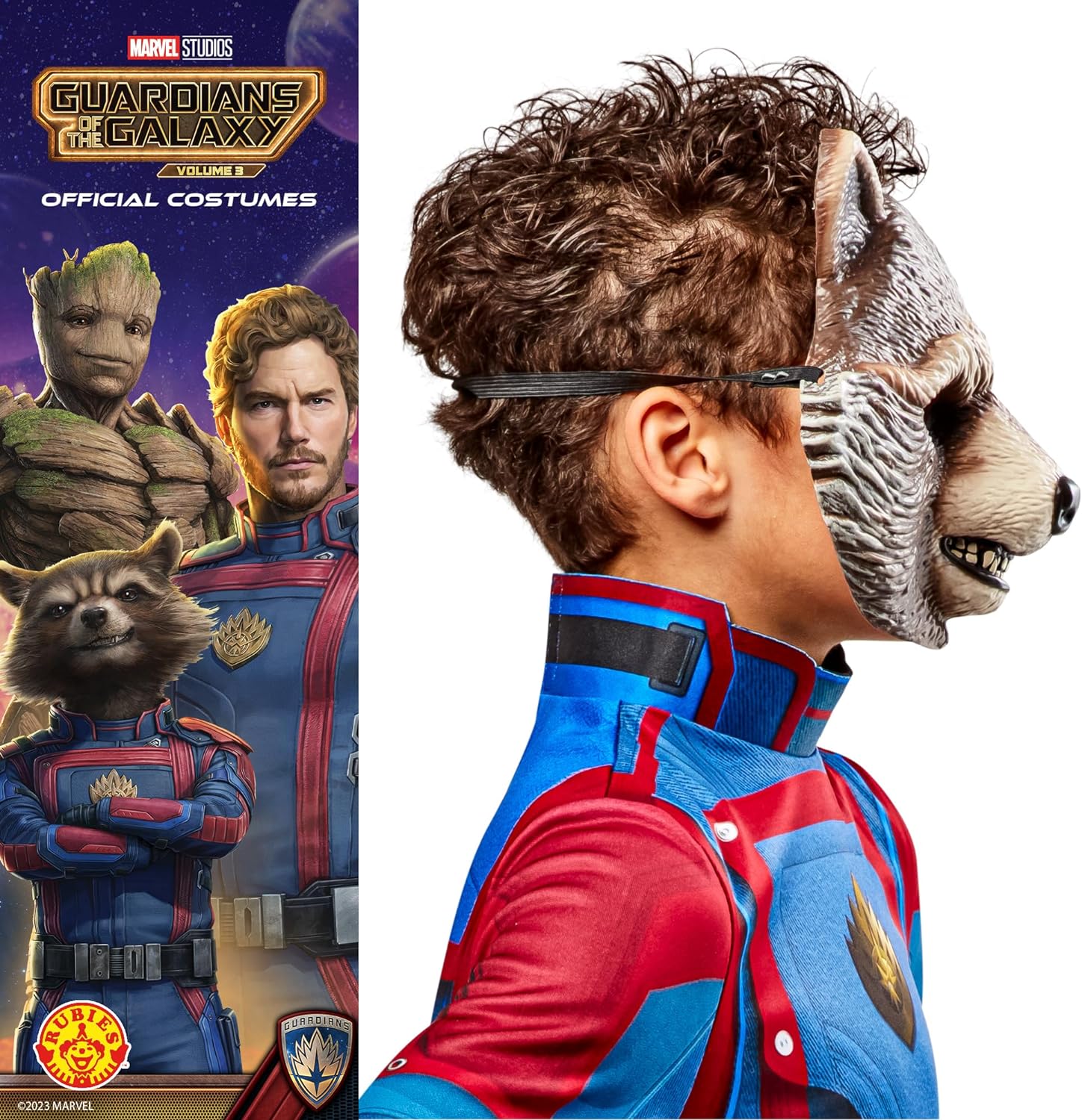 Rubies 2000339NS Rocket Child Mask Kids Fancy Dress, Boys, Multi