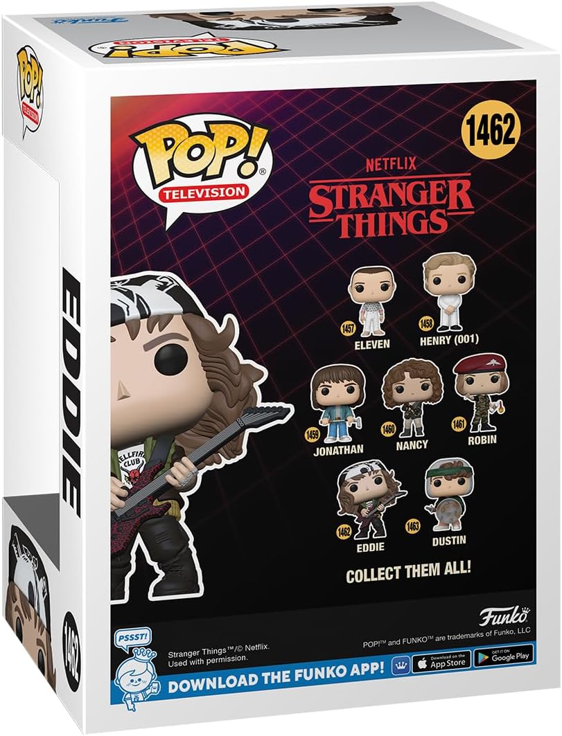 Funko POP! TV: Stranger Things - Hunter Eddie With Guitar - Collectable Vinyl Figure - Gift Idea - Official Merchandise - Toys for Kids & Adults - TV Fans - Model Figure for Collectors and Display
