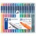 Staedtler Triplus Fineliner and Fibre Tip Pen Set, Mix & Match Feature, Ergonomic Triangular Shape, Dry Safe, in Practical Box with 20 Fineliners and 20 Fibre Tip Pens, 34 SB40, Set of 40