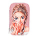 Depesche 12526 TOPModel Glitter Queen Jewellery Box in Pink with Rhinestones - Zipped Jewellery Box