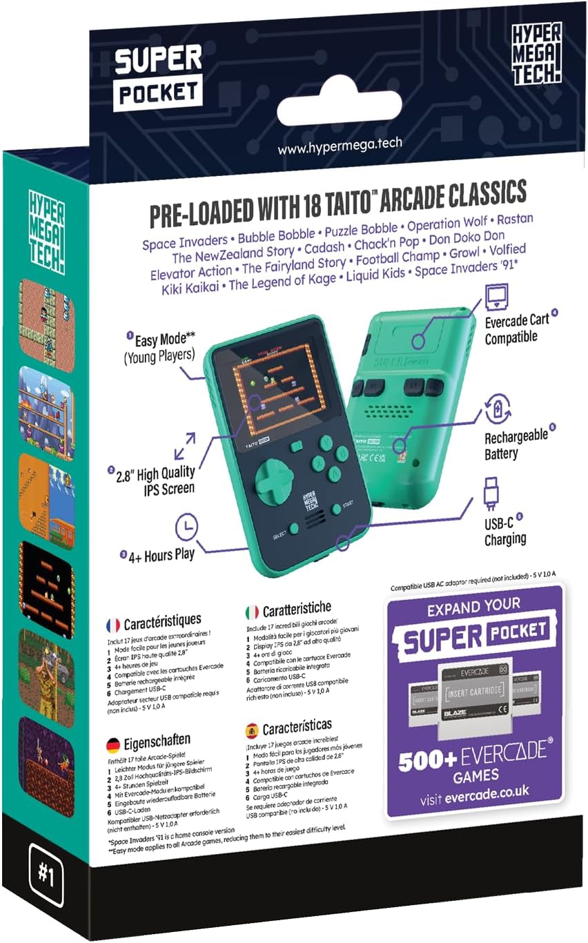 Hyper Mega Tech FG-TAPK-HMT-EFIGS Handheld Gaming Device, Green